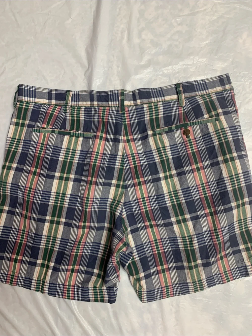 J Crew 7” Plaid 100% Cotton Shorts Preppy Size 38